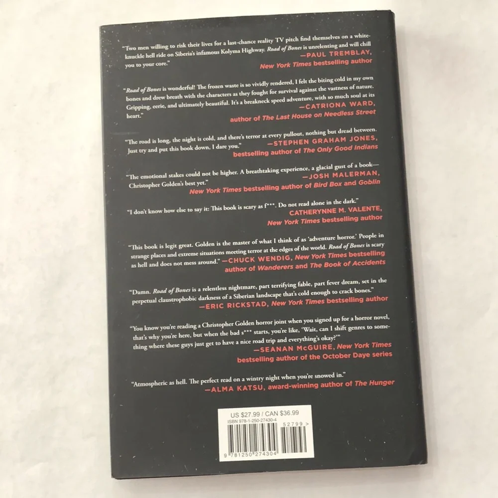 Road of Bones by Christopher Golden Hardcover Book